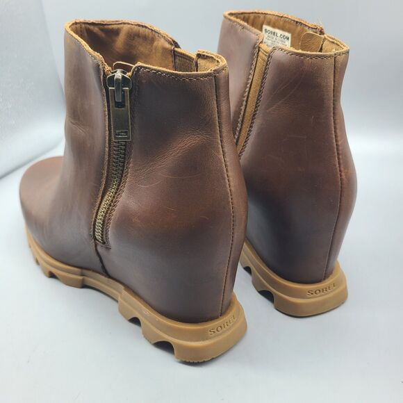 Sorel Joan of Arctic Women Boots  Size US 11 Wedge Zip Up brown Bootie - Picture 7 of 11